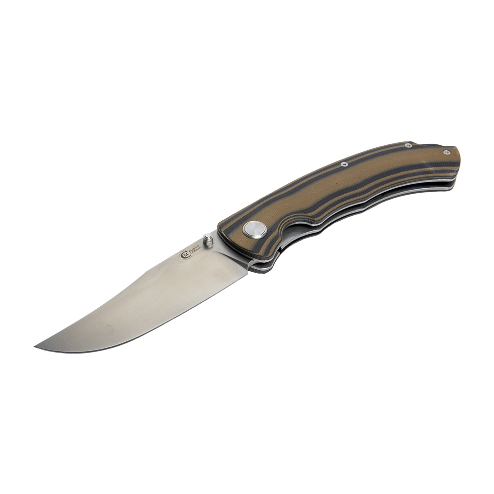 Нож складной МС "Таежник" сталь AUS-10, рукоять G10 (черно-коричневая). Фото №4