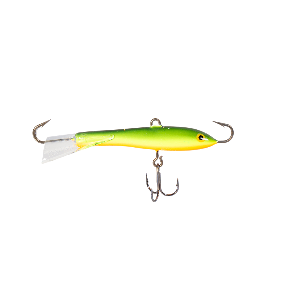 Балансир Rapala Jigging Rap 70мм, 18гр, цвет (BYR) с тройником. Фото №2