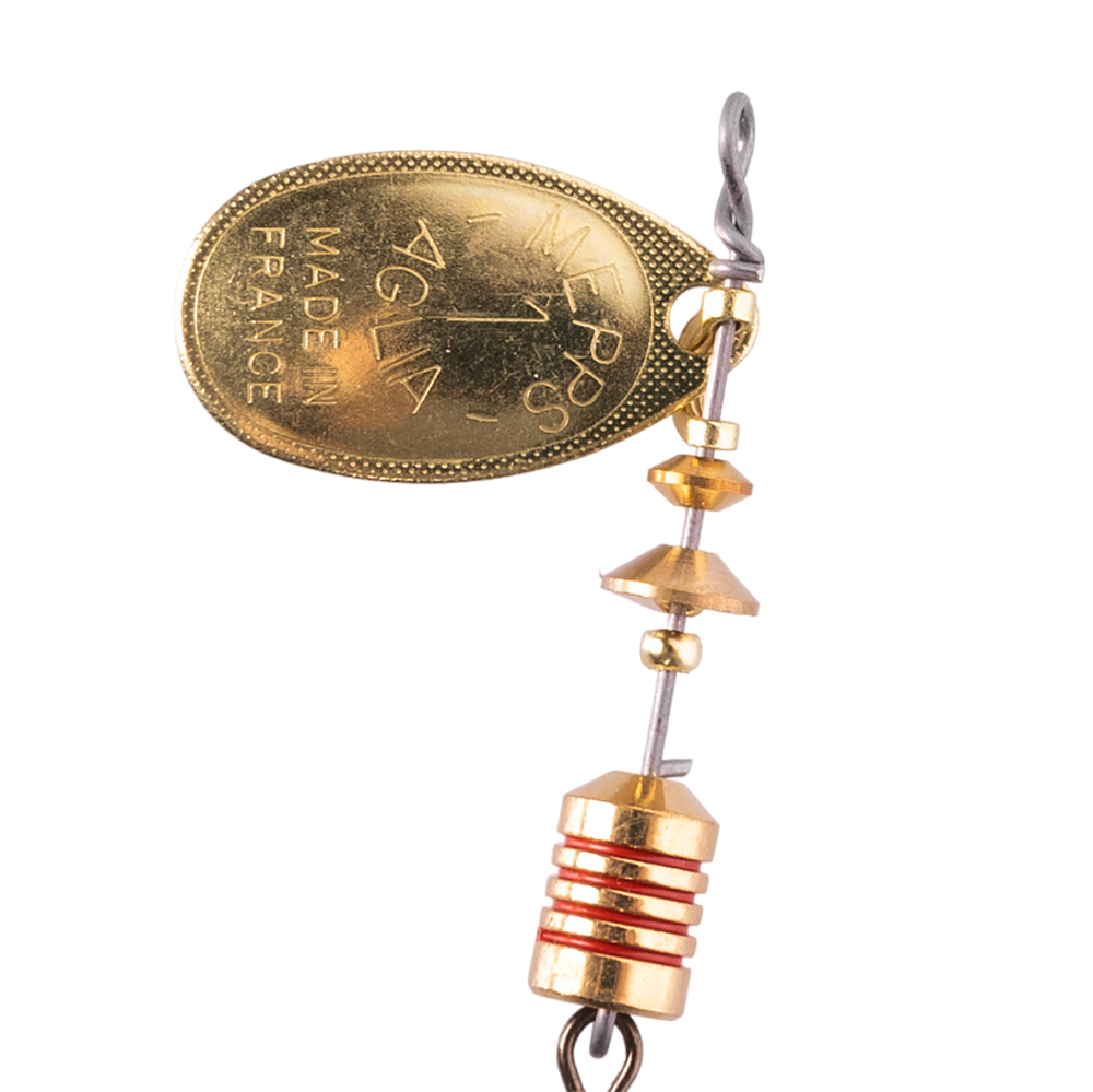 Блесна вращающаяся Mepps Aglia №1, 3,5гр, цвет (Gold) золото. Фото №2