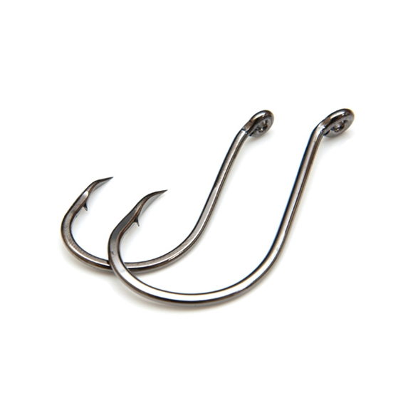 Крючок Owner одинарный, колечко, черный BC, 12 шт/уп. Фото №2