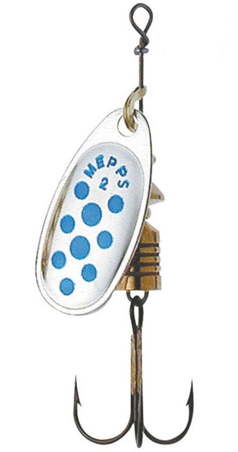 Блесна Mepps Comet PTS 1 silver/blue dots 3,5г. Фото №2 Блесна Mepps Comet PTS 1 silver/blue dots 3,5г. Фото №2