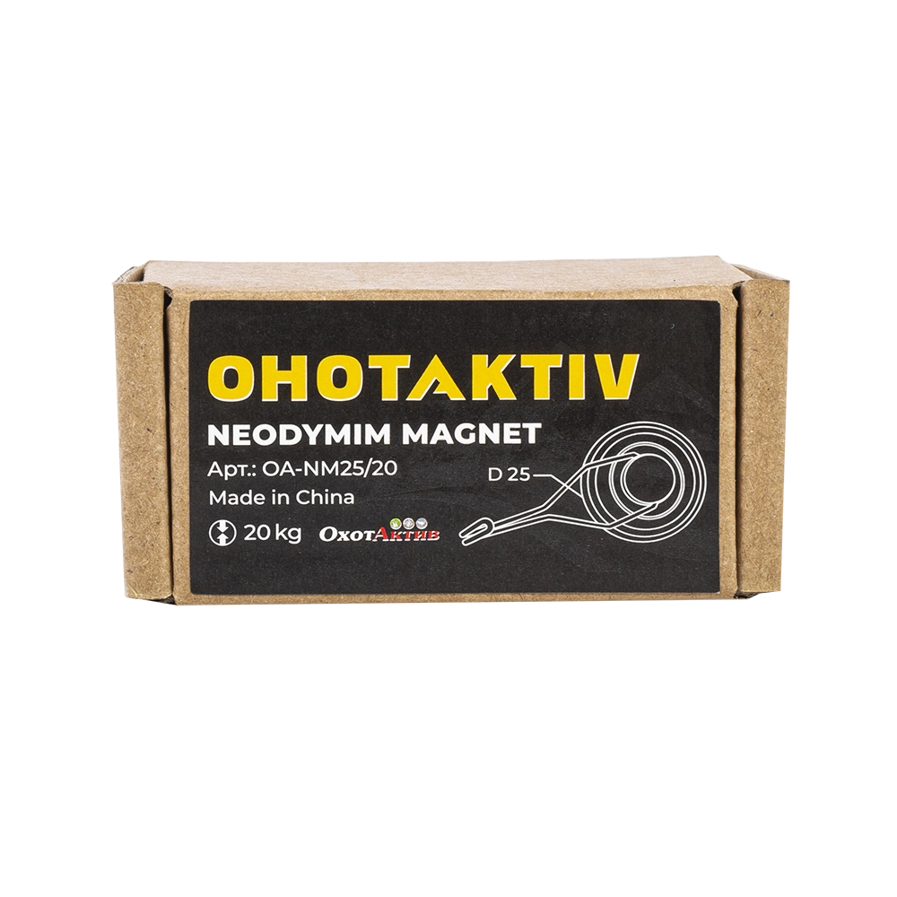 Магнит ОхотАктив с крючком для сейфа, неодимовый, D 25 мм, сила сцепления 20 кг. Фото №5