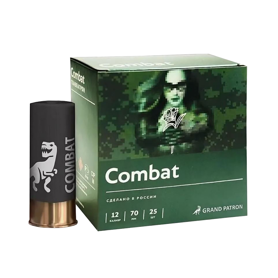 Патрон «Grand Patron» 12/70 картечь 8,5 мм 29гр COMBAT (в пачке 25 шт.) (в коробке 250 шт.). Фото №1