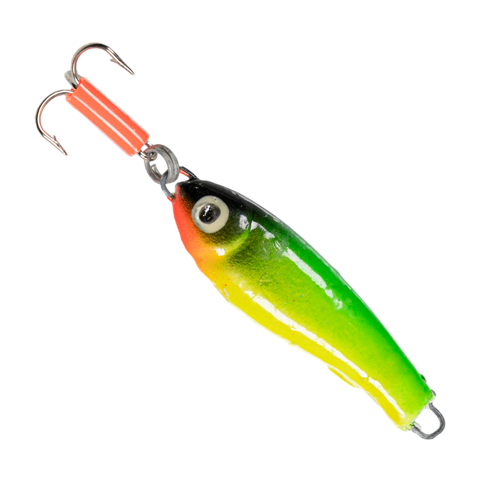 Блесна зимняя ТЮЛЬКА окрашенная с подвесным тройником (уп. 20шт). Фото №1