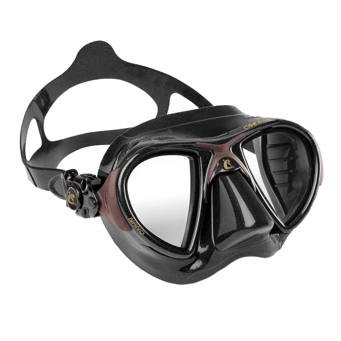 Маска NANO черный силикон черная рамка зеркальные линзы Cressi. Фото №1 Маска NANO черный силикон черная рамка зеркальные линзы Cressi. Фото №1