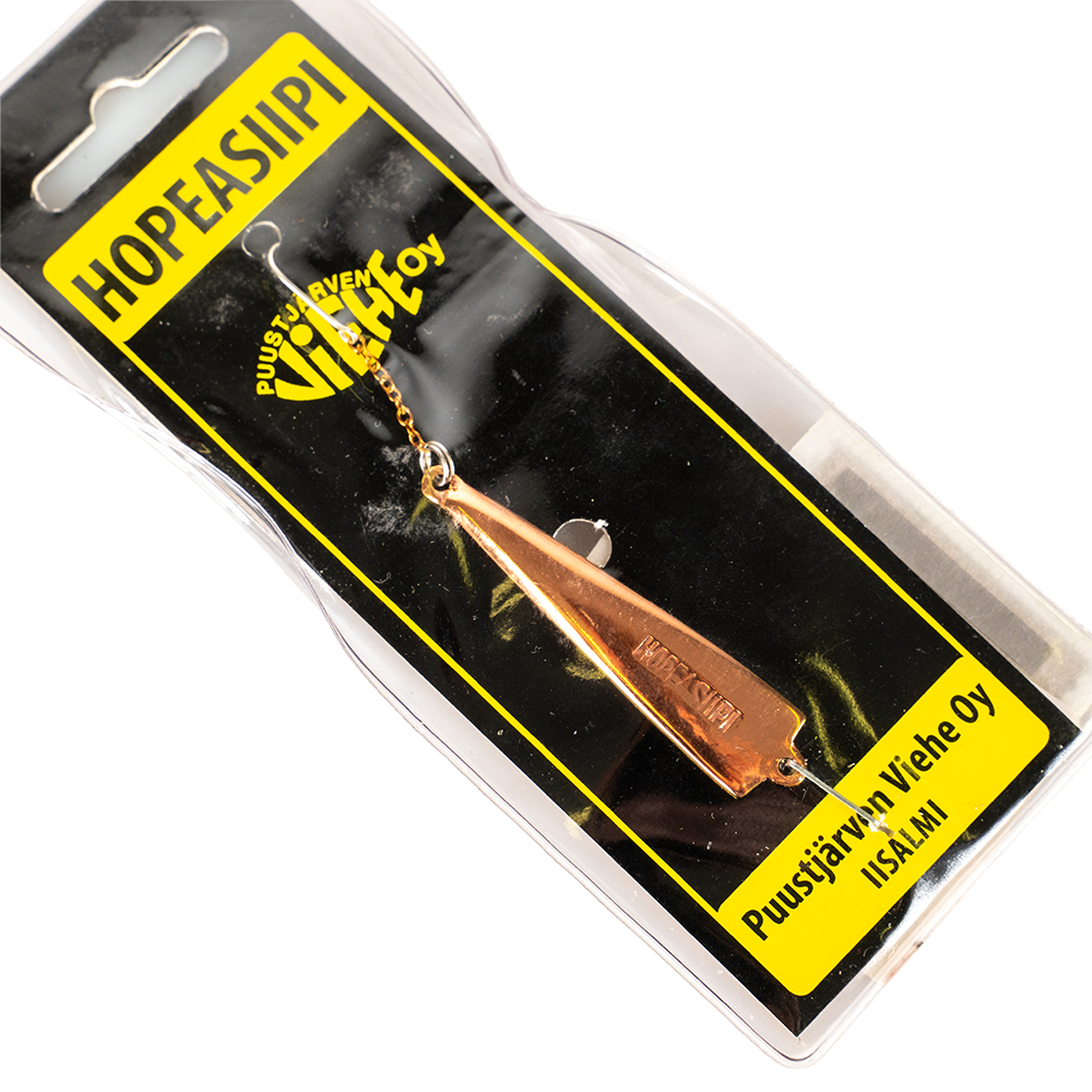 Блесна Puustjarven HOPEASIIPI 50мм, 8гр, цвет (MES/KUP) цепочка-крючок. Фото №3