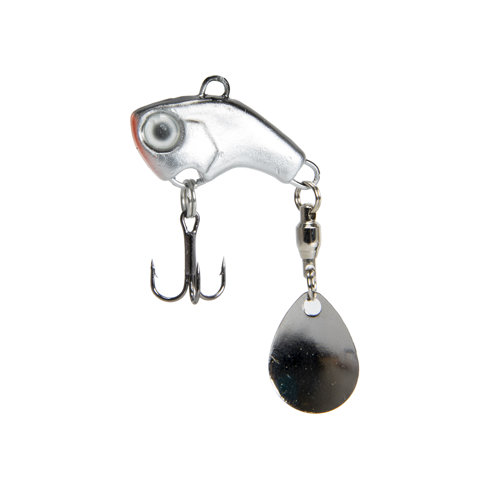 Тейл-спиннер Fish Hawk VIBEZ 10гр, цвет 05 серый металлик. Фото №1