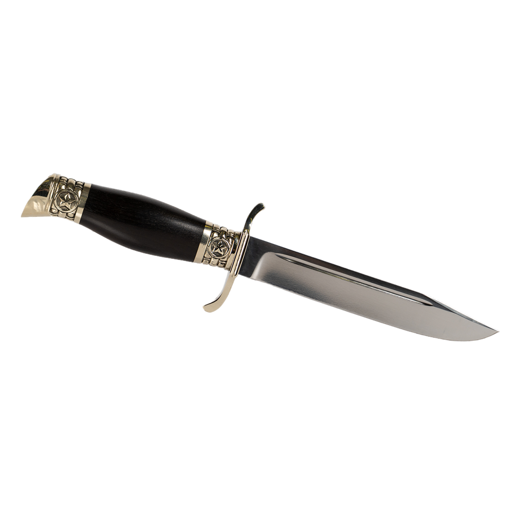 Нож МС Разведчик, клинок кованый, ст. Х12МФ, рукоять граб, литье, звезда. Фото №1