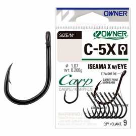 Крючок Owner Carp C-5Х Iseama with Eye №10. Фото №1