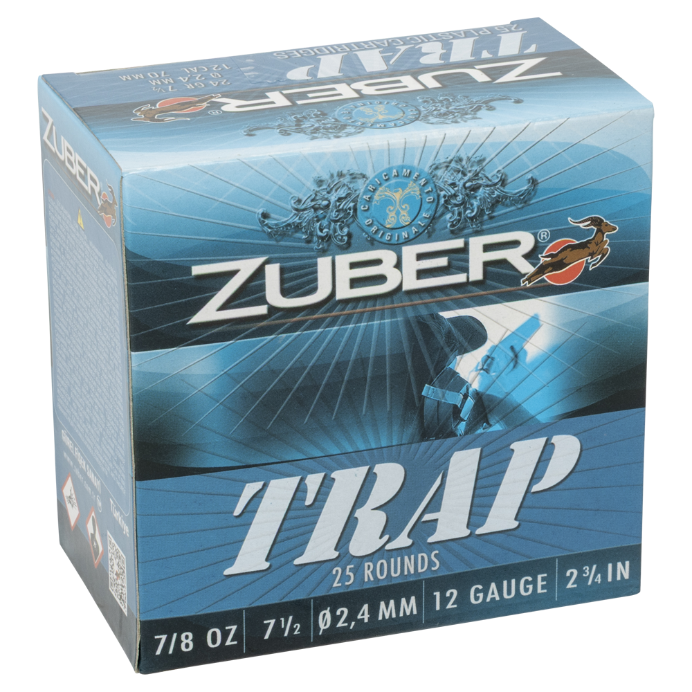 Патрон ZUBER TRAP 12/70 №7,5 24 гр. (пачка 25 шт.). Фото №5 Патрон ZUBER TRAP 12/70 №7,5 24 гр. (пачка 25 шт.). Фото №5