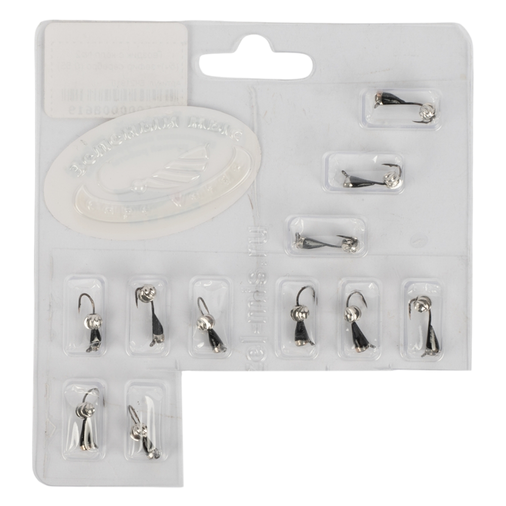 Мормышка вольфрамовая Зеленый мыс "Гвоздик с колпачком" 2,0мм, зефир серебро (15шт. упак.). Фото №2