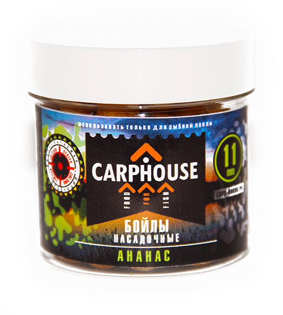 Бойлы вареные CarpHouse "Ананас" 11мм (85гр). Фото №1 Бойлы вареные CarpHouse "Ананас" 11мм (85гр). Фото №1