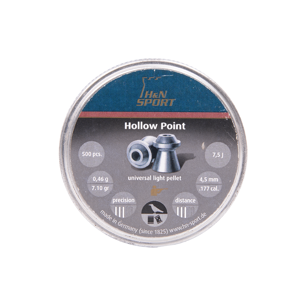 Пуля пневматическая "H&N Hollow Point", гладкоствольная, 4,5 мм., 7,10 гран (500 шт.). Фото №1 Пуля пневматическая "H&N Hollow Point", гладкоствольная, 4,5 мм., 7,10 гран (500 шт.). Фото №1