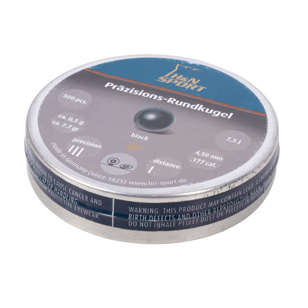 Пуля пневматическая "H&N Round Kugeln", 4,5 мм., свинец, 8,43 гран (500 шт.). Фото №2 Пуля пневматическая "H&N Round Kugeln", 4,5 мм., свинец, 8,43 гран (500 шт.). Фото №2