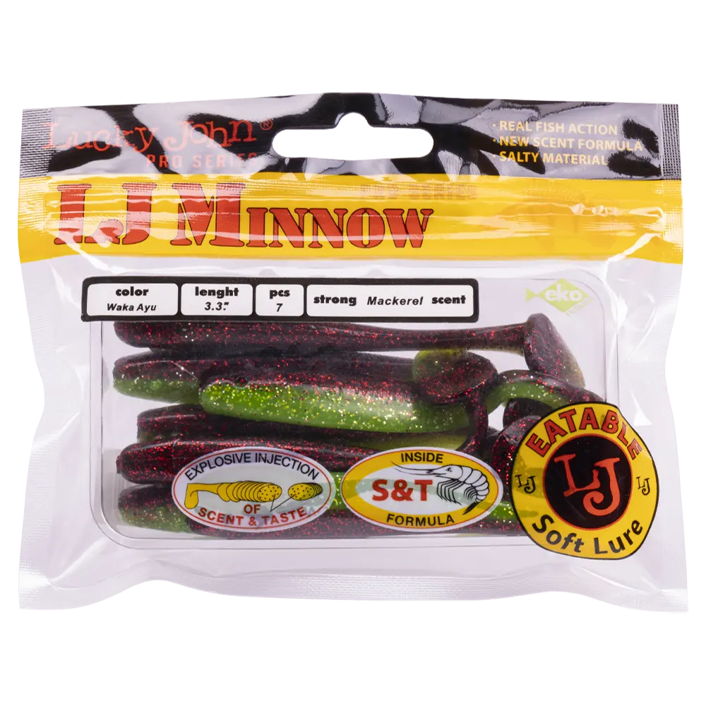 Виброхвост Lucky John Pro Series Minnow 3,3" 84мм, (7шт. упак.) цвет T44. Фото №5 Виброхвост Lucky John Pro Series Minnow 3,3" 84мм, (7шт. упак.) цвет T44. Фото №5