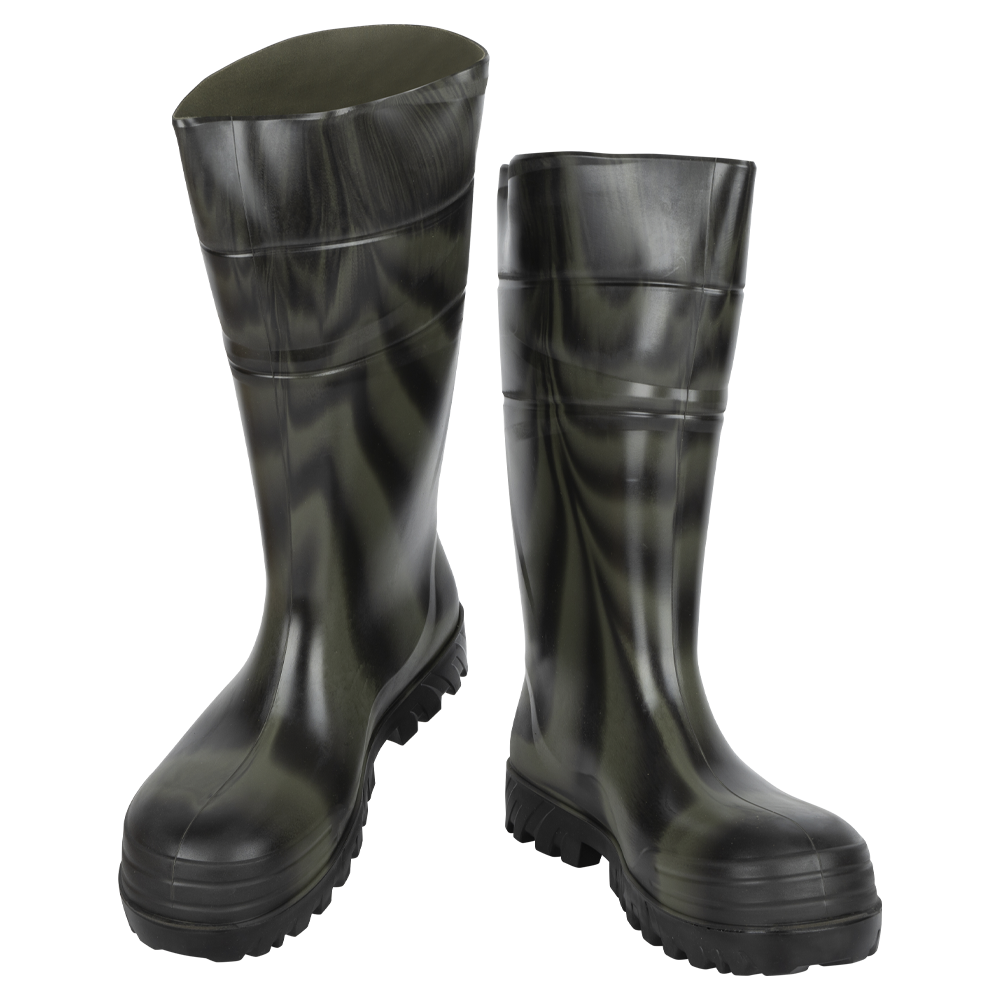 Сапоги TTLUX полиуретановые (цв. чёрно-зелёный) р. 44. Фото №1