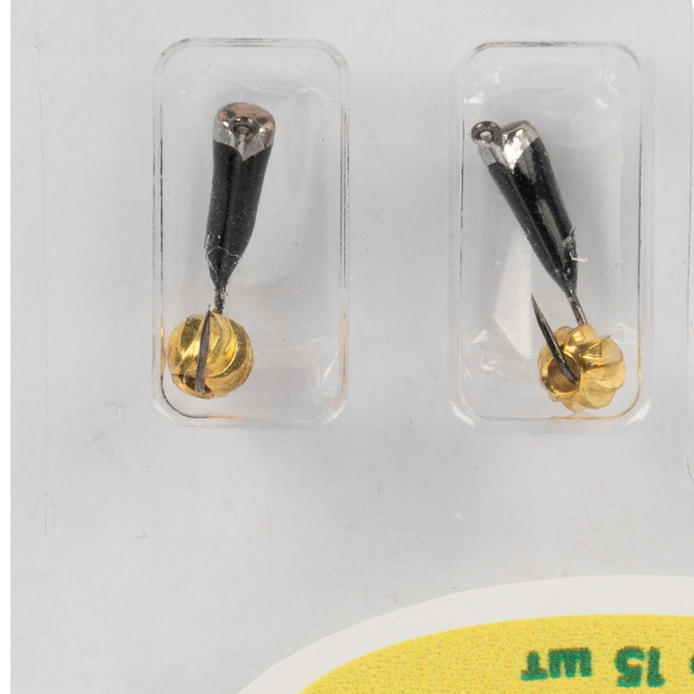 Мормышка вольфрамовая Зеленый мыс "Гвоздик с колпачком" 2,0мм, зефир золото (15шт. упак.). Фото №3