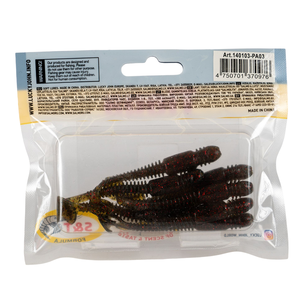 Виброхвост Lucky John Pro Series Tioga 2,9" 75мм, (7шт. упак.) цвет PA03. Фото №2