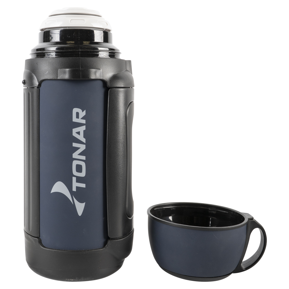 Термос (HS.TM-041) 1400ML (крышка-кружка с ручкой, дополнительная пластиковая чашка, складные ручки, ремень) TONAR. Фото №3 Термос (HS.TM-041) 1400ML (крышка-кружка с ручкой, дополнительная пластиковая чашка, складные ручки, ремень) TONAR. Фото №3