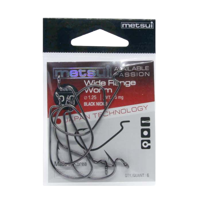 Крючки metsui WIDE RANGE WORM цвет bin размер №2/0 в уп. 6шт.. Фото №2 Крючки metsui WIDE RANGE WORM цвет bin размер №2/0 в уп. 6шт.. Фото №2