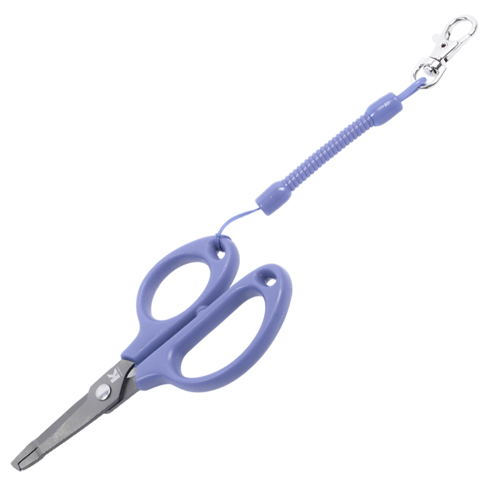 Ножницы рыболовные Kranch длина 12,7см, вес 24гр, с страховочным шнуром, цвет (синий). Фото №1