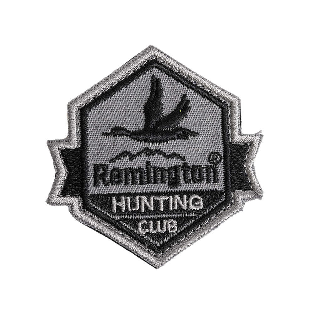 Шеврон REMINGTON HUNTING CLUB ORIGINAL (Gray/black, 6*6 cm). Фото №1 Шеврон REMINGTON HUNTING CLUB ORIGINAL (Gray/black, 6*6 cm). Фото №1