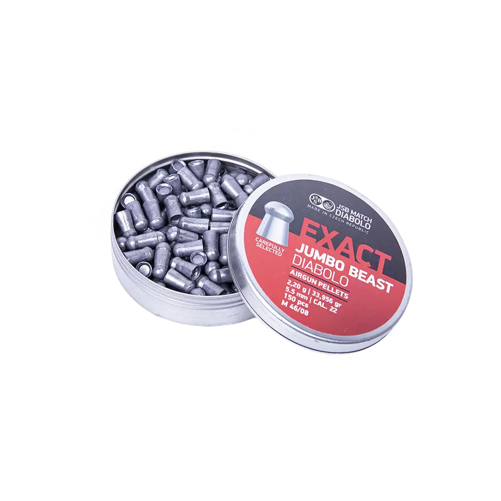 Пуля пневматическая "JSB Diabolo Jumbo Exact Beast", калибр 5,5 мм, 2,2гр., 33,95gr (150 шт). Фото №2 Пуля пневматическая "JSB Diabolo Jumbo Exact Beast", калибр 5,5 мм, 2,2гр., 33,95gr (150 шт). Фото №2