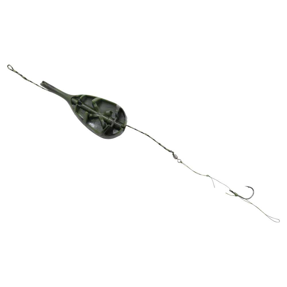 Монтаж фидерный X-FEEDER PL FLAT MIDI 080 г (лидкор, 1 крючок с волосом). Фото №1 Монтаж фидерный X-FEEDER PL FLAT MIDI 080 г (лидкор, 1 крючок с волосом). Фото №1