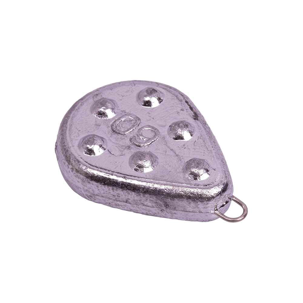 Груз "Капля плоская с шипами и ушком" 60 гр.. Фото №3 Груз "Капля плоская с шипами и ушком" 60 гр.. Фото №3