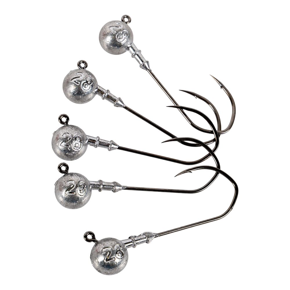 Джиг головка на крючке 68мм "Коготь" №5/0 28гр (5шт. упак.) (ИП Набов). Фото №1