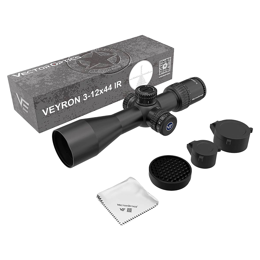 Прицел Vector Optics Veyron 3-12x44 IR, SF-парал., сетка MPR-V10 (MIL),30мм, поправ. 0.1 MIL, IPX4. Фото №3