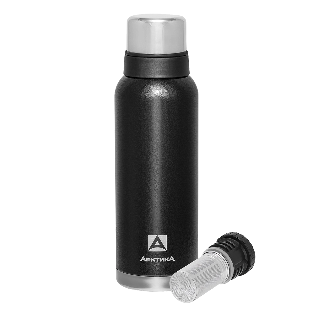 Термос "Арктика" бытовой, вакуумный, с ситечком (чёрный), 1,2 л. Фото №1 Термос "Арктика" бытовой, вакуумный, с ситечком (чёрный), 1,2 л. Фото №1
