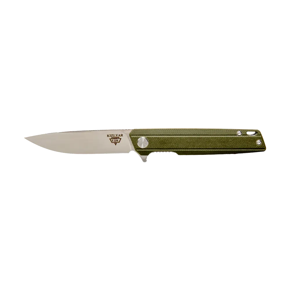 Нож складной Кизляр Чила, клинок D2, рукоять G10, зеленый. Фото №2 Нож складной Кизляр Чила, клинок D2, рукоять G10, зеленый. Фото №2