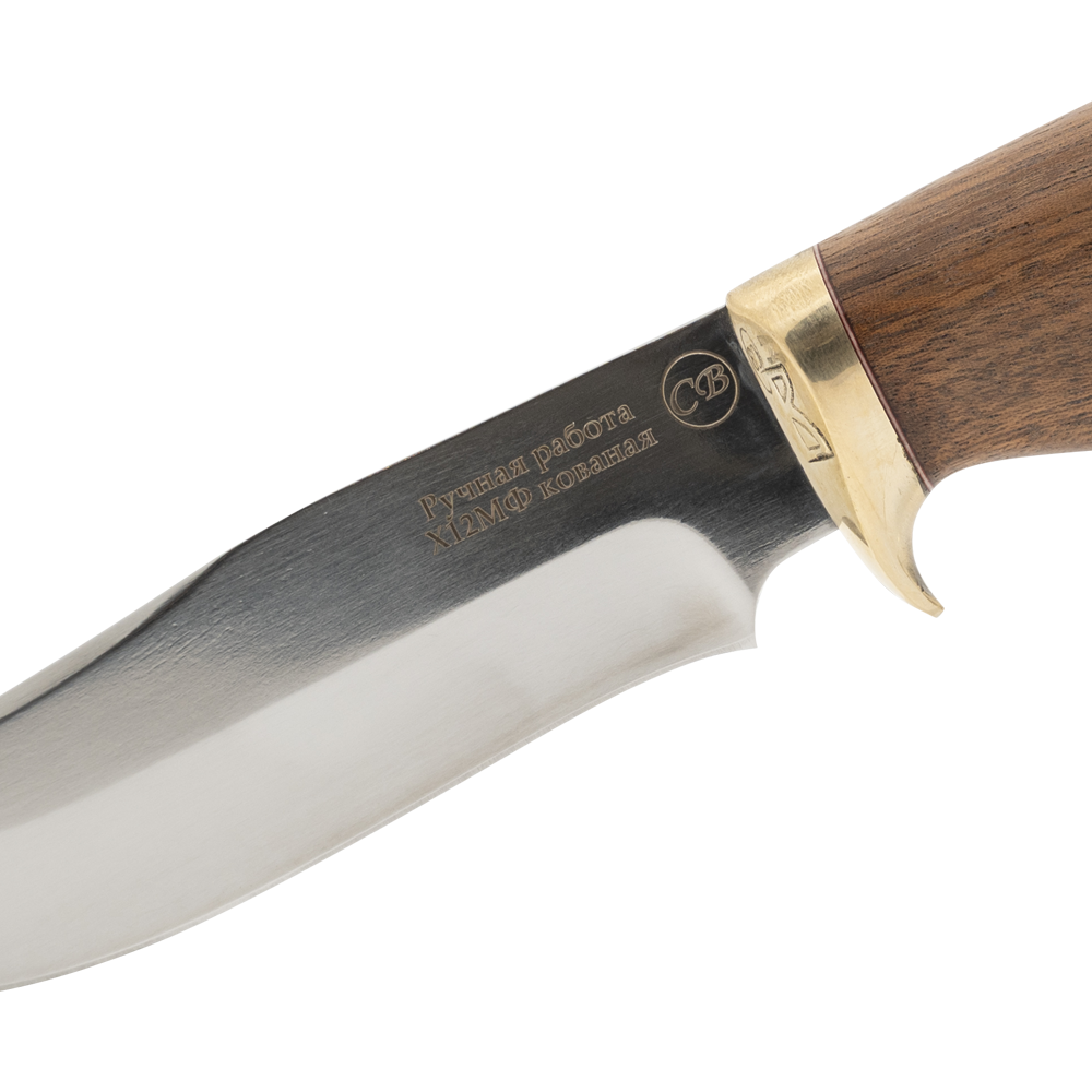 Нож "Сокол малый", клинок Х12МФ, рукоять махагон. Фото №2