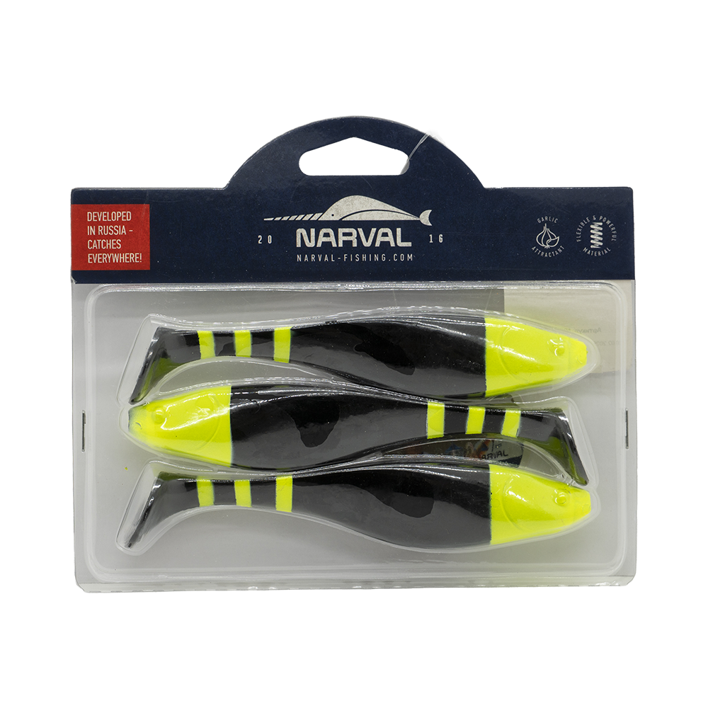 Приманка силиконовая Narval Commander Shad 140мм, (3шт. упак.) цвет (#030) Bad Santa. Фото №2