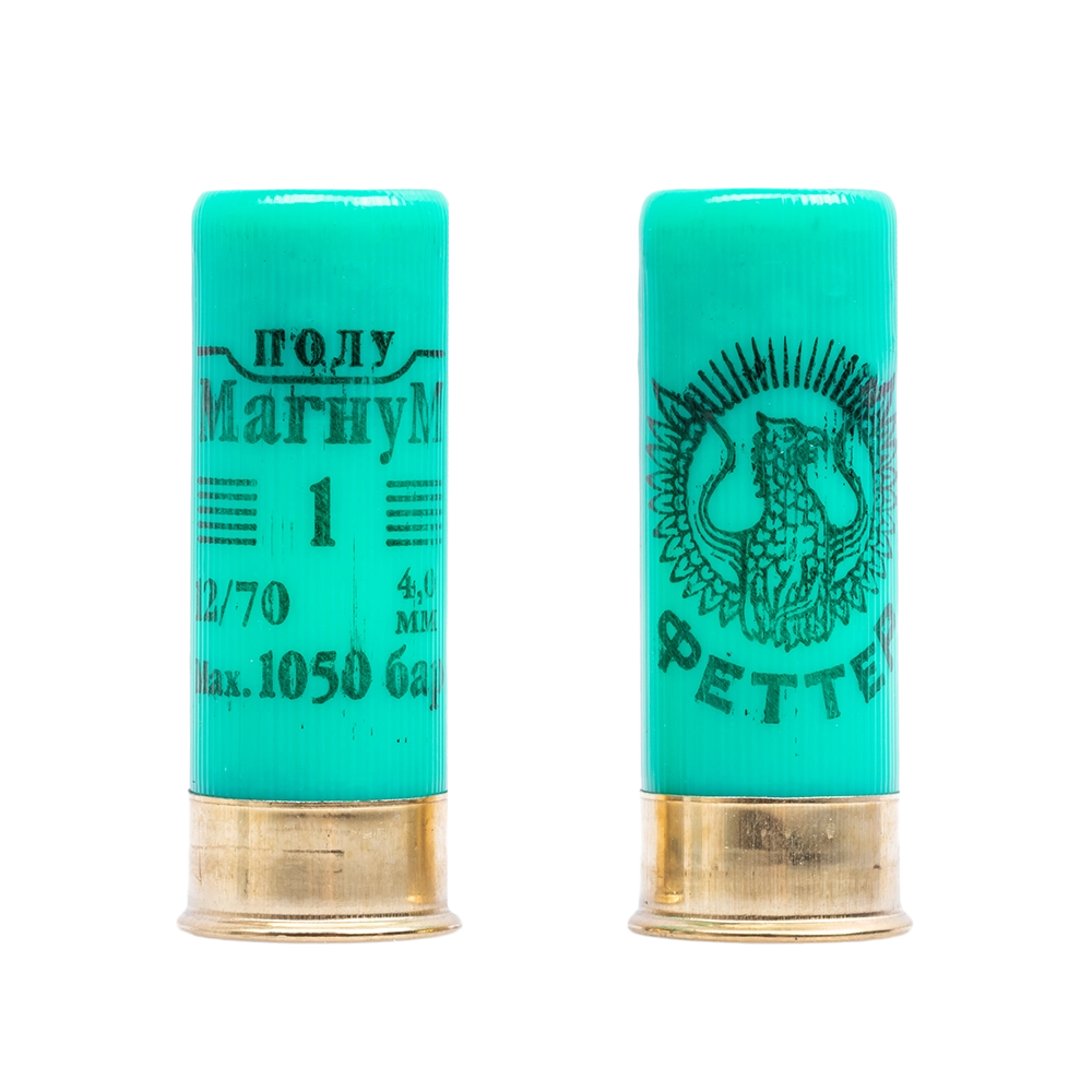 Патрон ФЕТТЕР ПОЛУМАГНУМ Биор 12/70 дробь № 1, 36гр. (в пачке 25 шт.) (в коробке 250 шт.). Фото №3