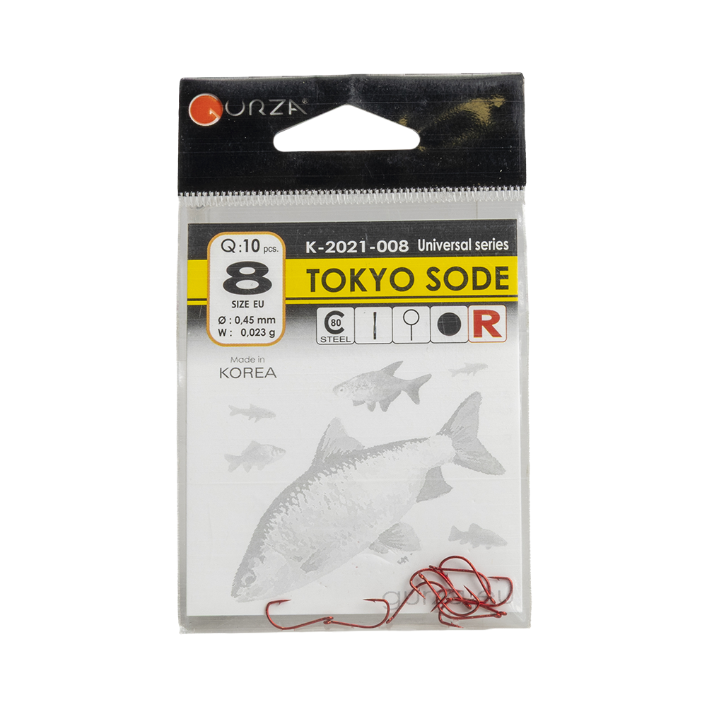 Крючок Gurza TOKYO SODE R #8  10 шт/уп.. Фото №1