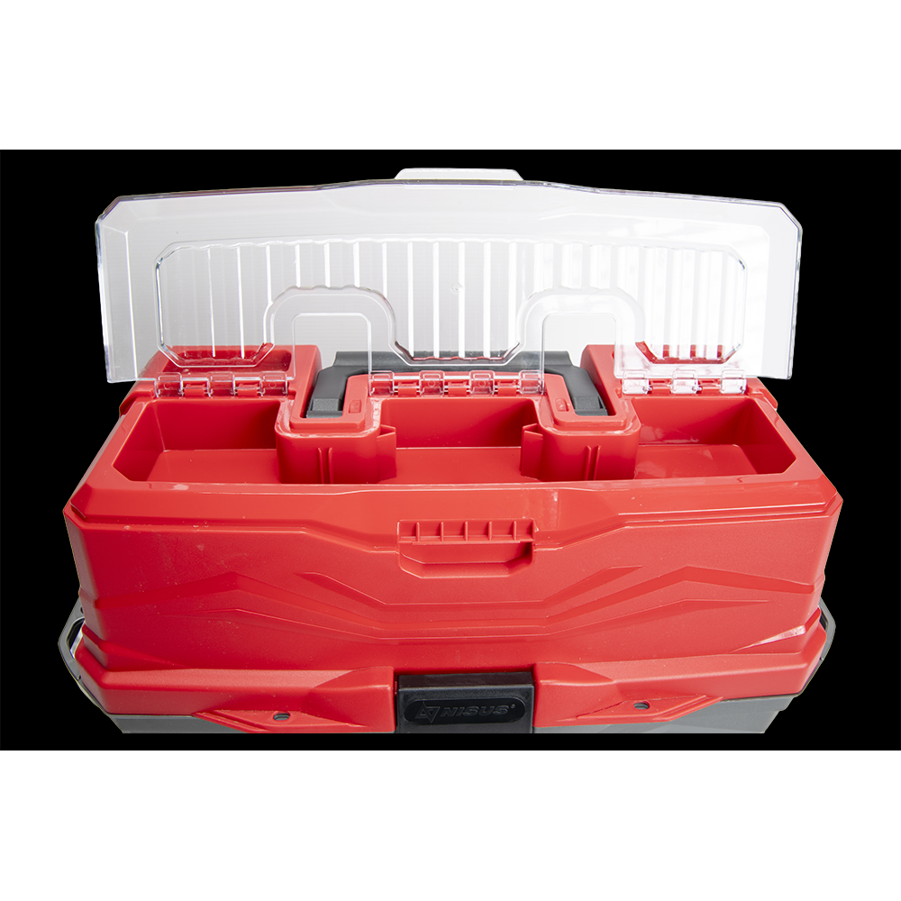 Ящик для снастей Tackle Box трехполочный NISUS красный. Фото №4