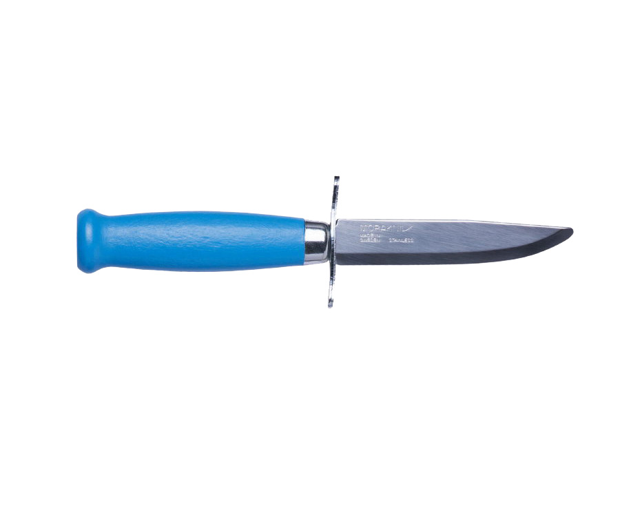 Нож Morakniv Scout 39 Safe Blue Stainless, рукоять голубого цвета. Фото №1