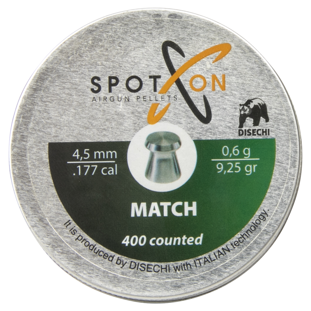 Пуля пневматическая SPOTON Match 4,5 мм, 0,60 гр. (400 шт) (100 в упаковке). Фото №2