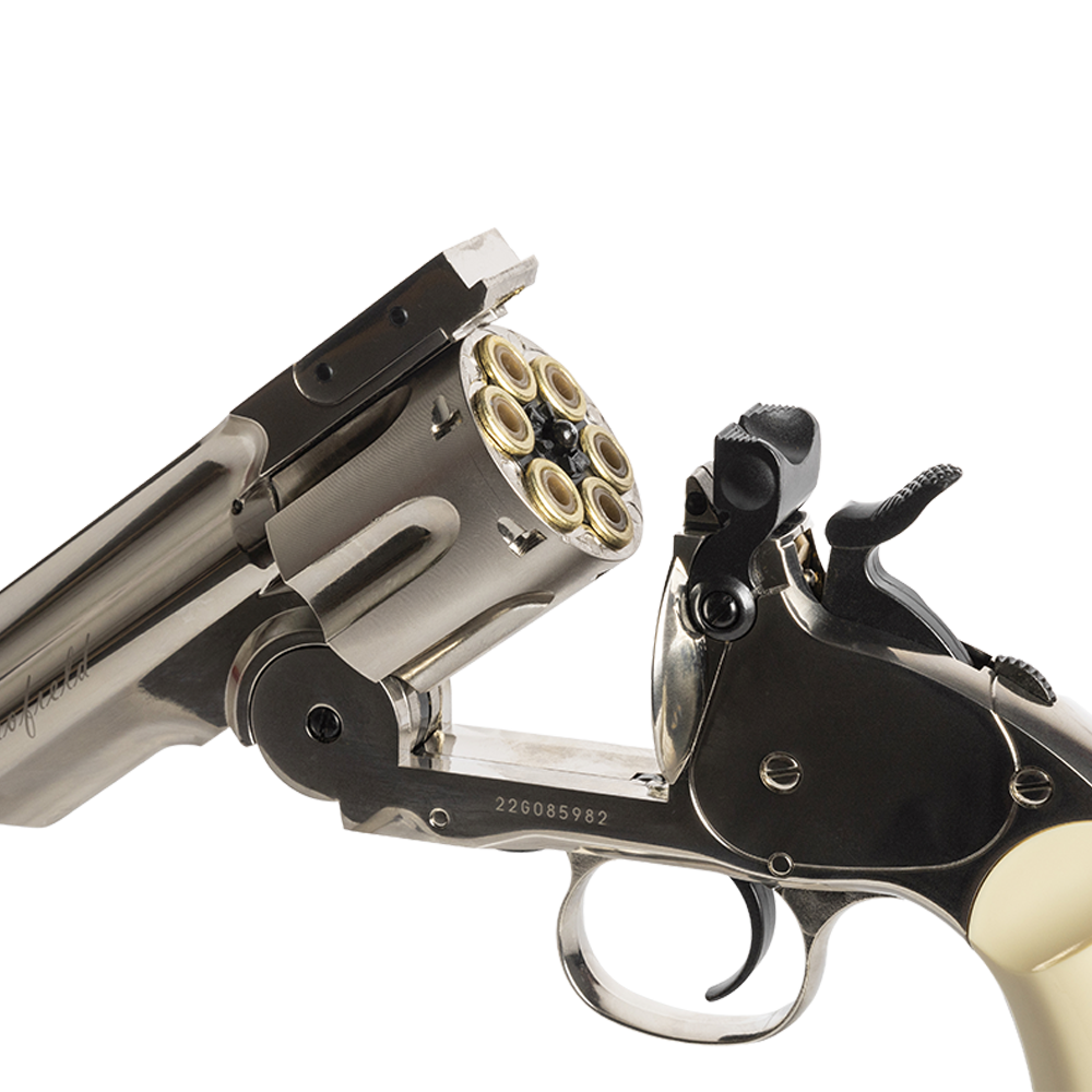 Револьвер пневматический ASG Schofield 6" Silver, калибр 4,5 мм. Фото №4