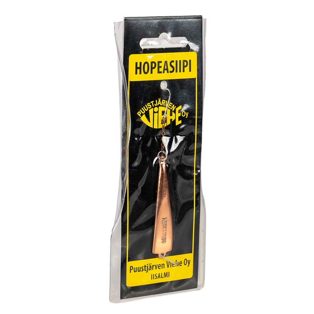 Блесна Puustjarven Hopeasiipi 50мм, 8гр, цвет (Hop/Kup) цепочка-крючок. Фото №2