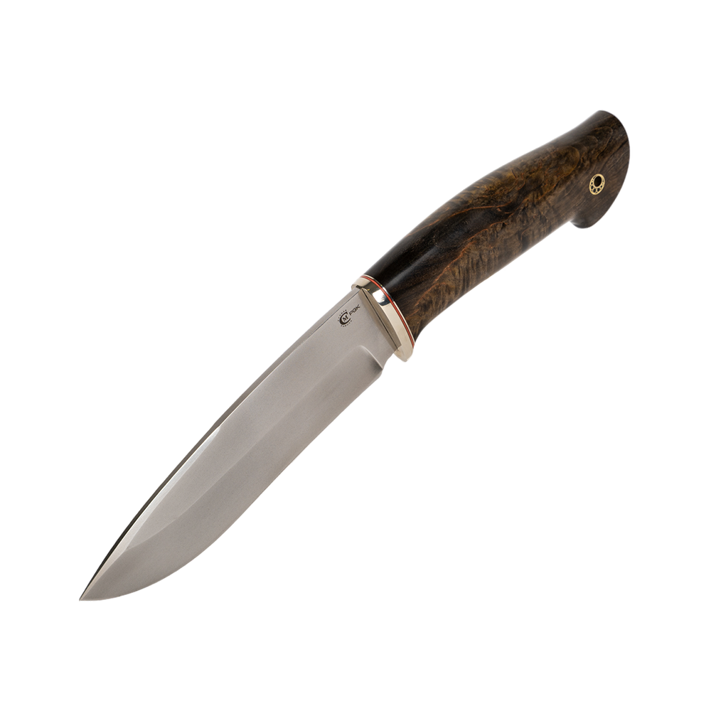 Нож МС "Скиф",сталь PGK, мельхиор, рукоять стабилизированная карельская береза. Фото №5 Нож МС "Скиф",сталь PGK, мельхиор, рукоять стабилизированная карельская береза. Фото №5