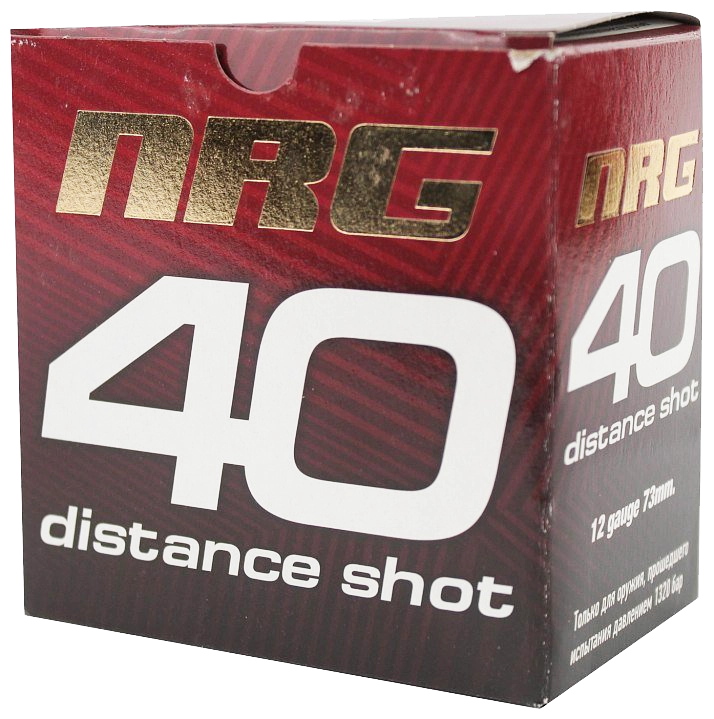 Патроны охотничьи калибра АЗОТ 12/73 NRG Distance shot №00 40гр.(в пачке 25 шт.) (в коробке 250 шт.). Фото №1