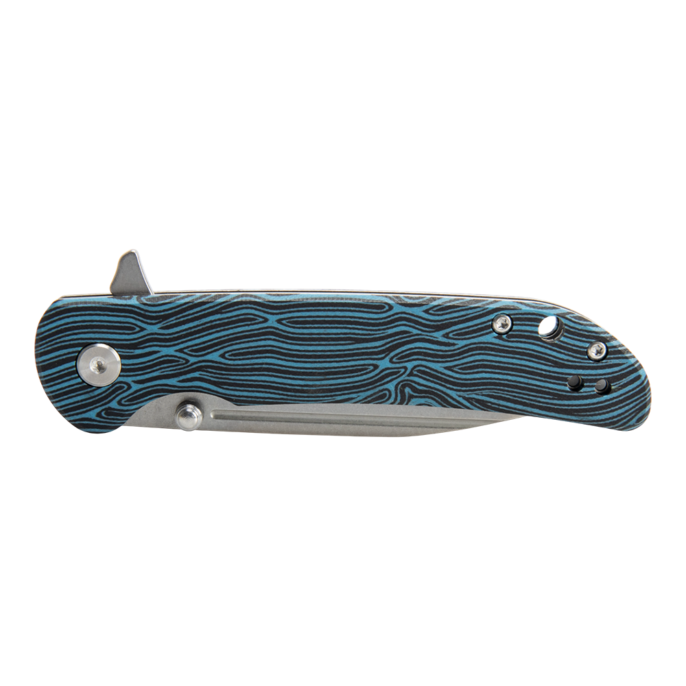 Нож складной Kranch BLB-125, клинок AUS8, рукоять G10 blue and black. Фото №2