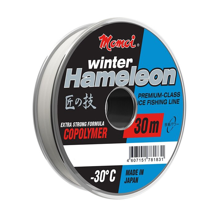 Леска Momoi Hameleon Winter 0,14мм/30м 2,3кг (многослойная). Фото №1 Леска Momoi Hameleon Winter 0,14мм/30м 2,3кг (многослойная). Фото №1