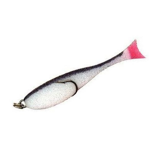 Рыбка поролоновая Контакт двойник бело-черная 12 см (уп. 10 шт). Фото №1