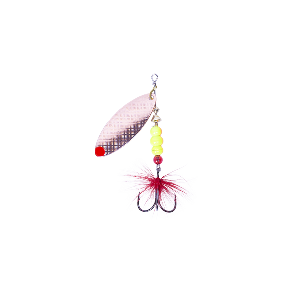 Блесна вращающаяся MADFISH Aglia Long №3, 11,5гр, цвет (Copper-red-dot). Фото №2