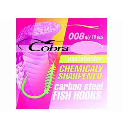 Крючки Cobra PASTEHOLDER серия  008NSB размер 006 10шт. Фото №1