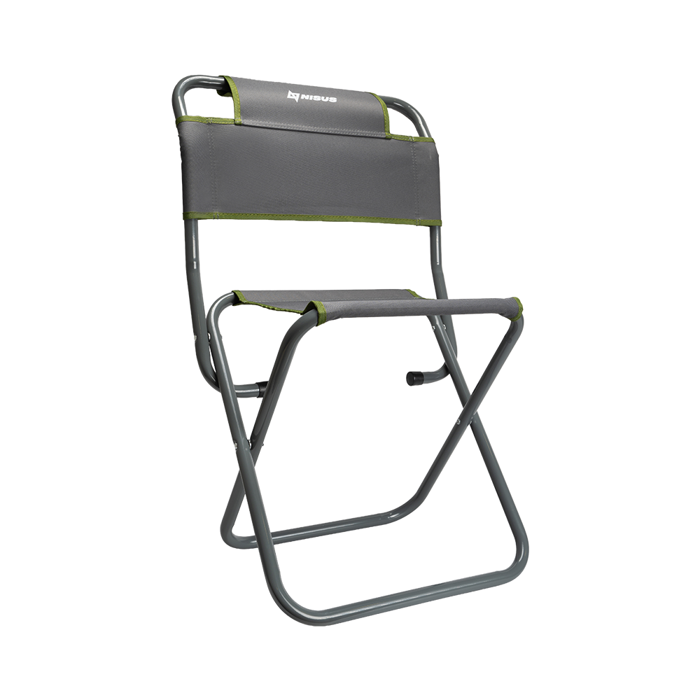 Стул туристический со спинкой СР-450.22c (ст.труба д22) серо-зеленый (T-N-TC-450.22s-GR) NISUS (Тонар). Фото №1 Стул туристический со спинкой СР-450.22c (ст.труба д22) серо-зеленый (T-N-TC-450.22s-GR) NISUS (Тонар). Фото №1